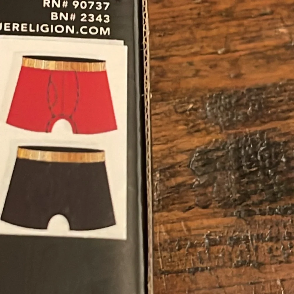 True Religion LARGE Fly Front MODAL/Spandex Boxer Brief (2 Single Pairs)